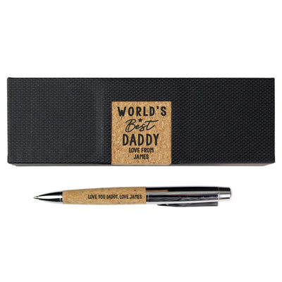 Personalised Worlds Best Cork Pen Set - Shop Personalised Gifts