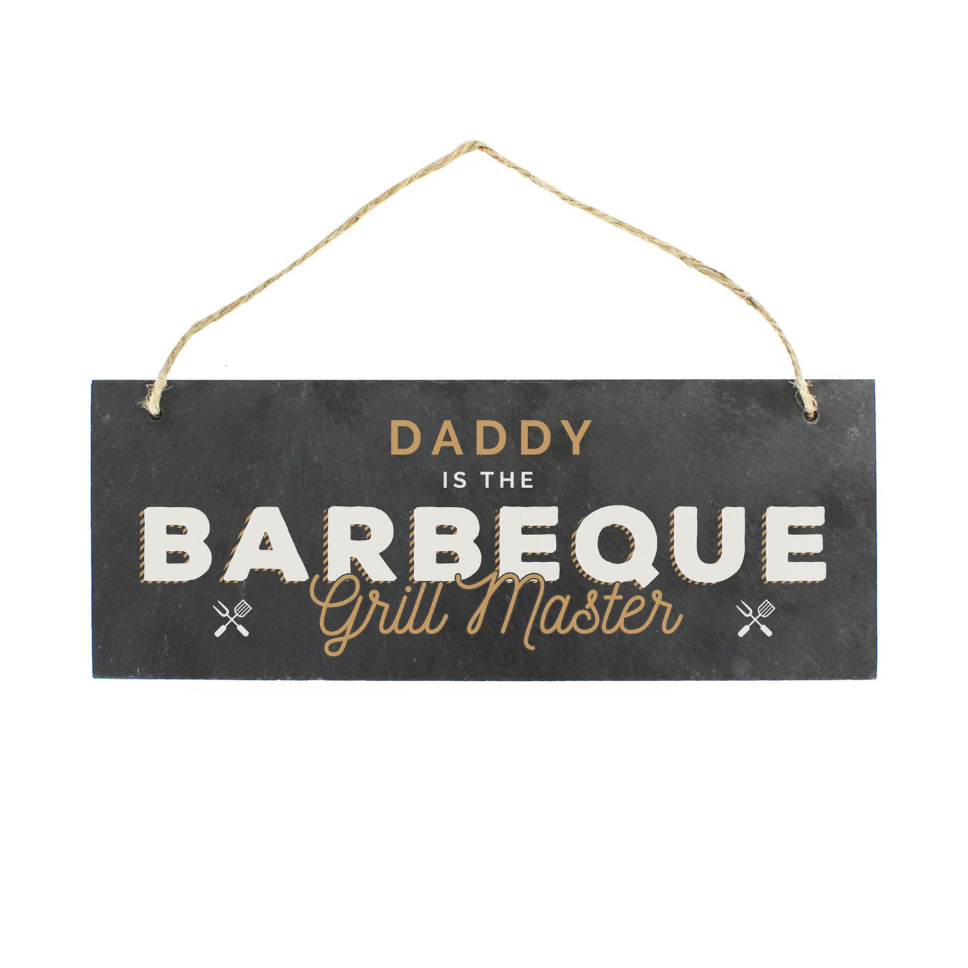 Personalised "Barbeque Grill Master" Printed Hanging Slate Plaque - Shop Personalised Gifts