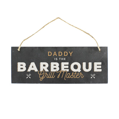 Personalised "Barbeque Grill Master" Printed Hanging Slate Plaque - Shop Personalised Gifts