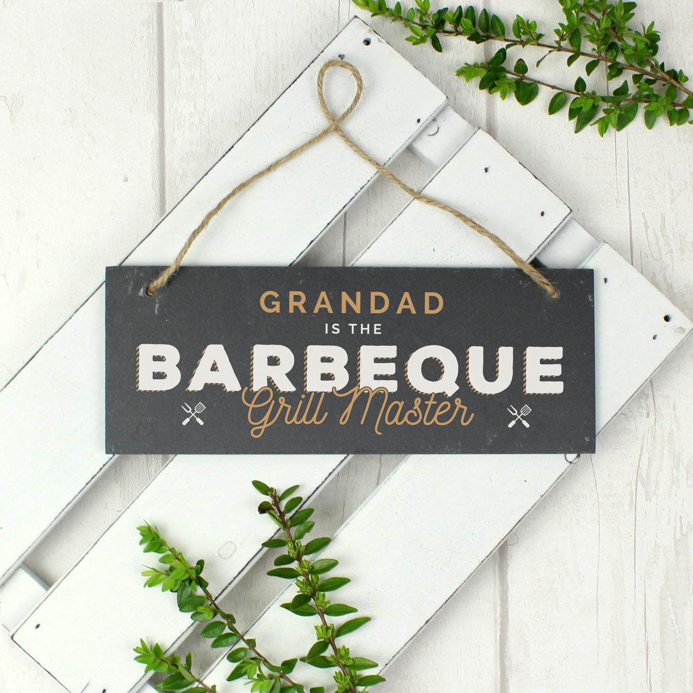 Personalised "Barbeque Grill Master" Printed Hanging Slate Plaque - Shop Personalised Gifts