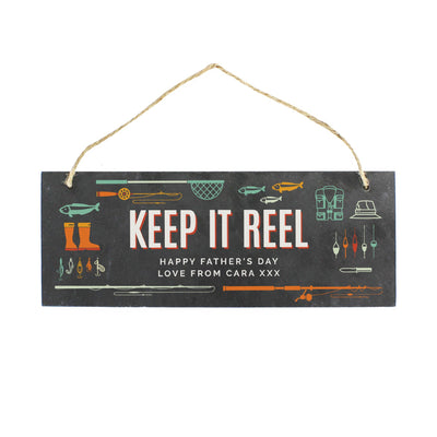 Personalised "Keep It Reel" Printed Hanging Slate Plaque - Shop Personalised Gifts