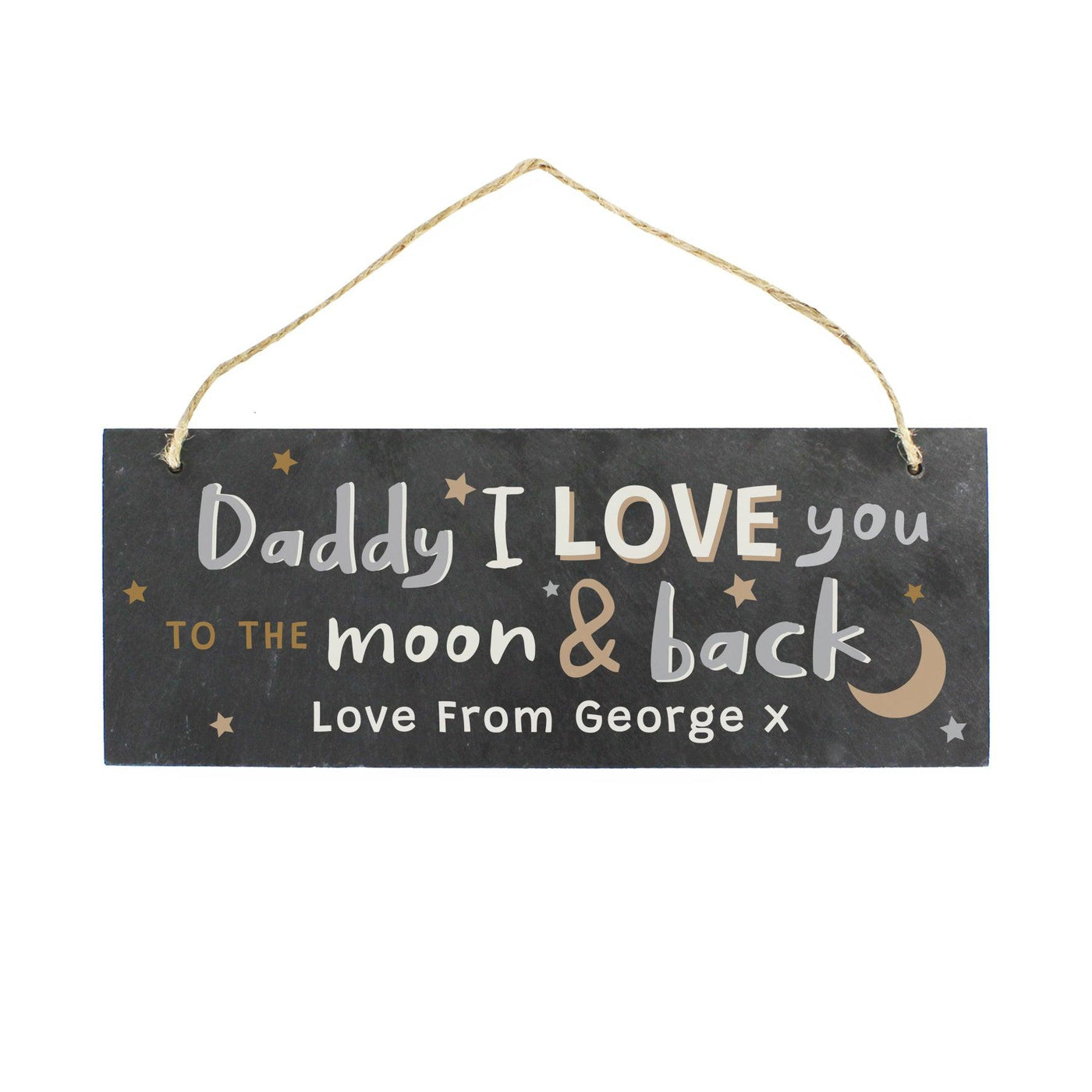Personalised To the Moon and Back Hanging Slate Plaque - Shop Personalised Gifts