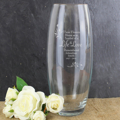 Personalised Life & Love Memorial Vase - Shop Personalised Gifts