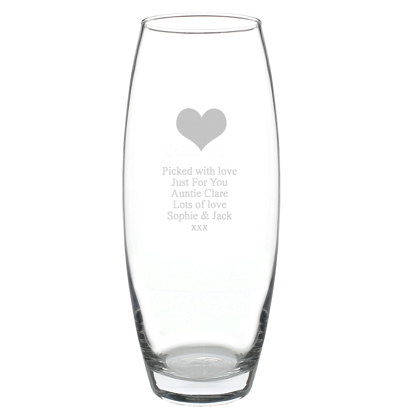 Personalised Heart Bullet Vase - Shop Personalised Gifts