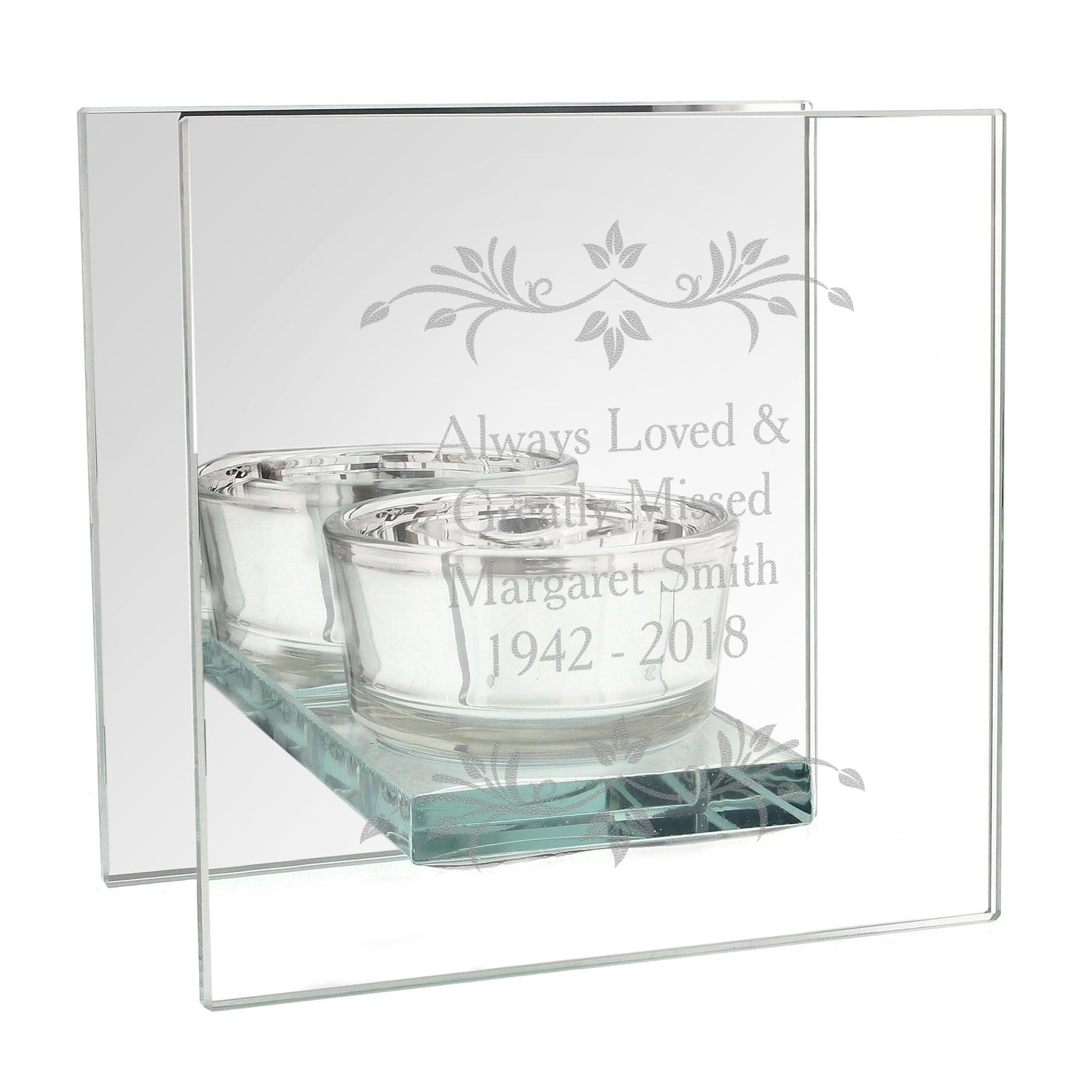 Personalised Sentiments Mirrored Glass Tea Light Candle Holder - Shop Personalised Gifts