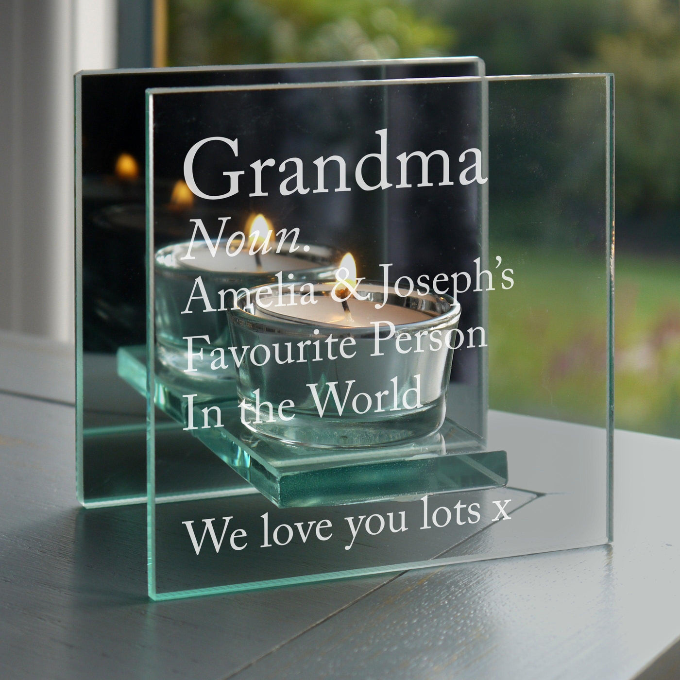 Personalised Definition Mirrored Glass Tea Light Candle Holder - Shop Personalised Gifts