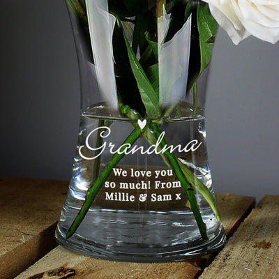 Personalised Love Heart Glass Vase - Shop Personalised Gifts