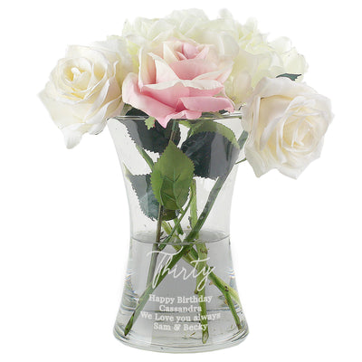Personalised Big Age Glass Vase - Shop Personalised Gifts