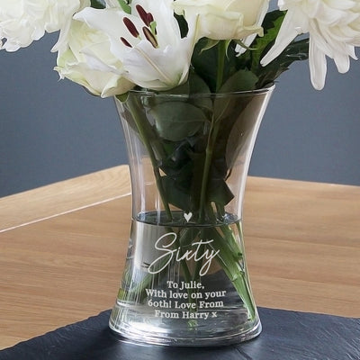 Personalised Big Age Glass Vase - Shop Personalised Gifts