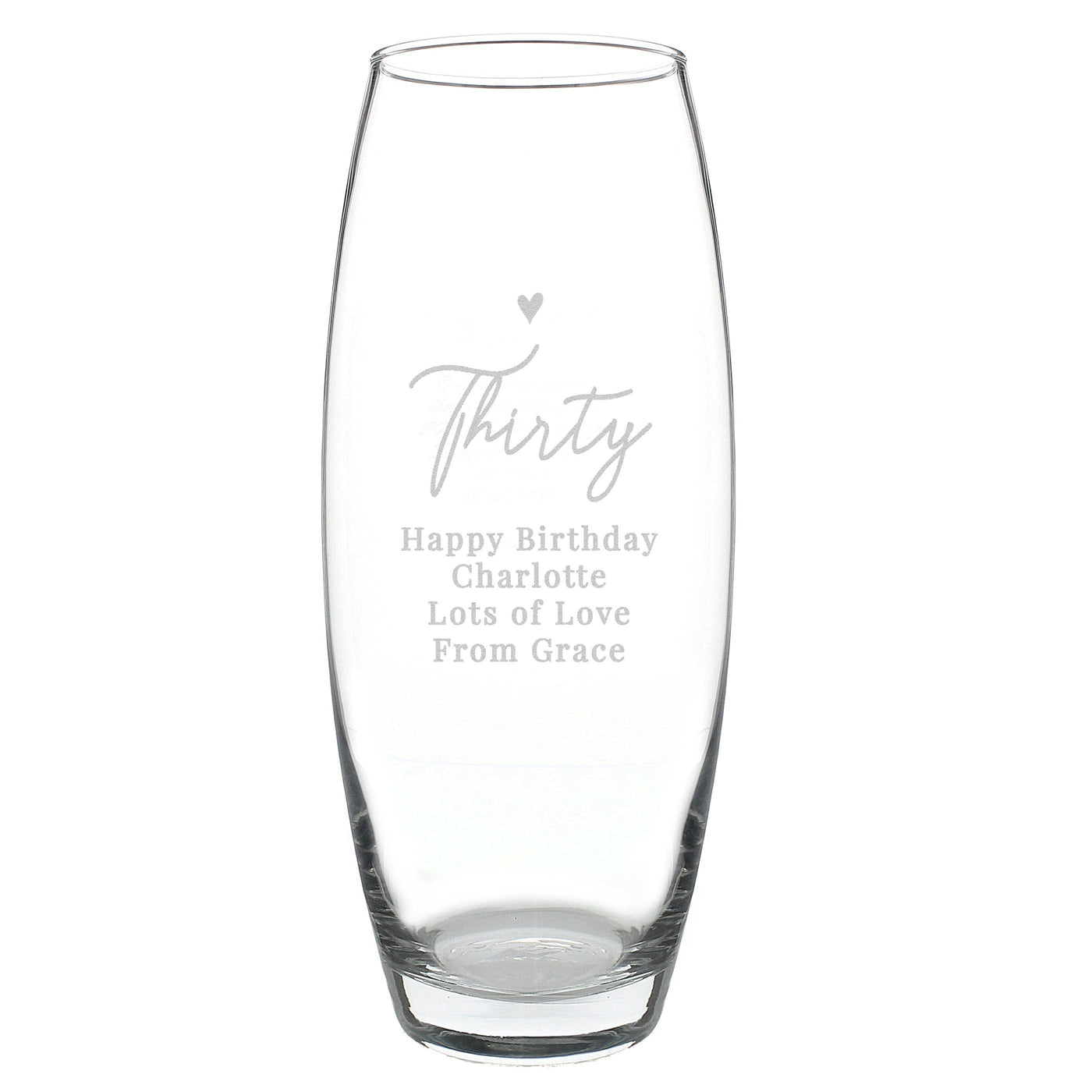 Personalised Big Age Glass Bullet Vase - Shop Personalised Gifts