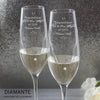 Personalised Hand Cut Little Hearts Pair of Flutes with Gift Box - Shop Personalised Gifts