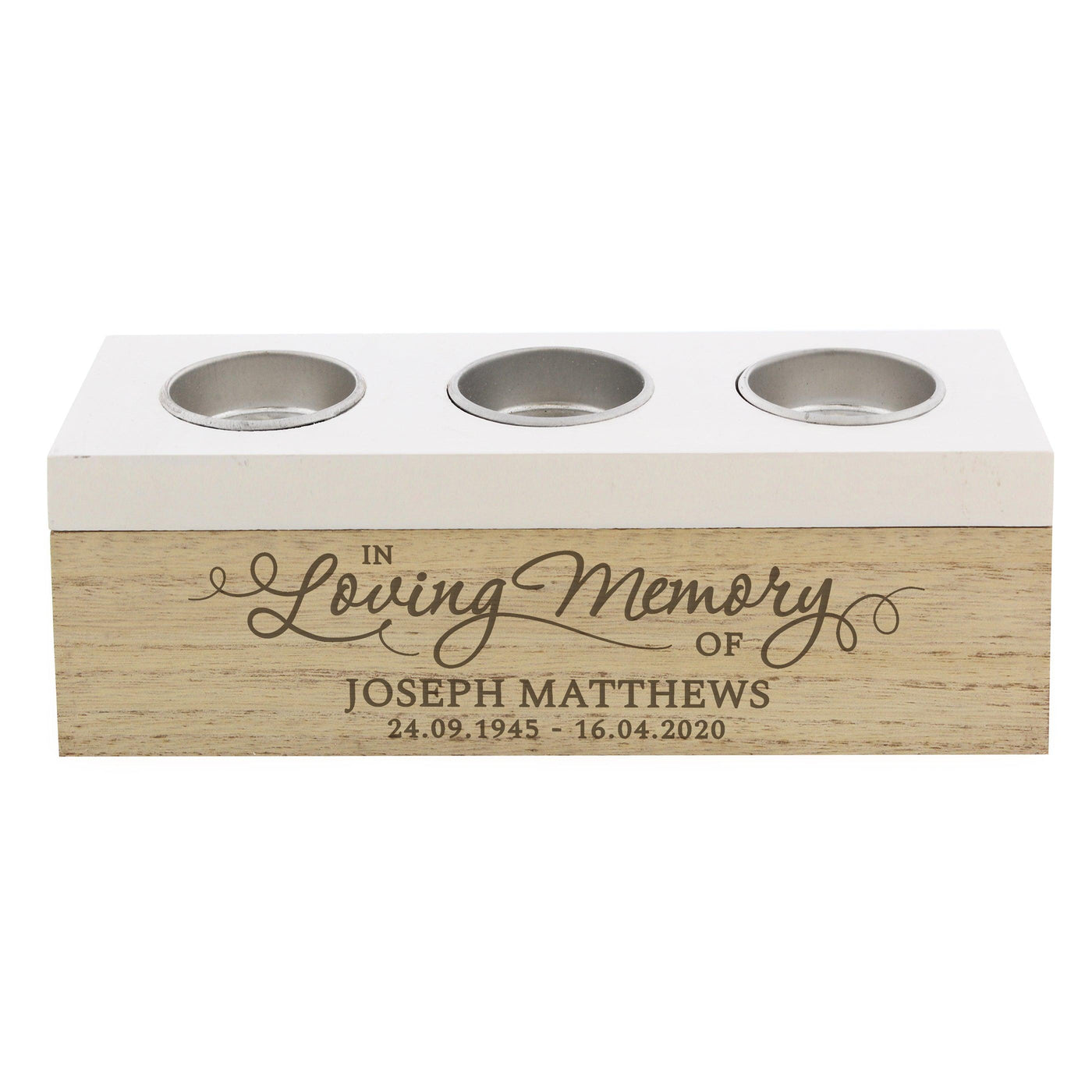 Personalised In Loving Memory Triple Tea Light Box - Shop Personalised Gifts