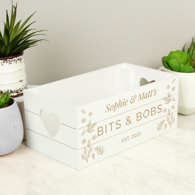 Personalised Free Text White Wooden Crate - Shop Personalised Gifts