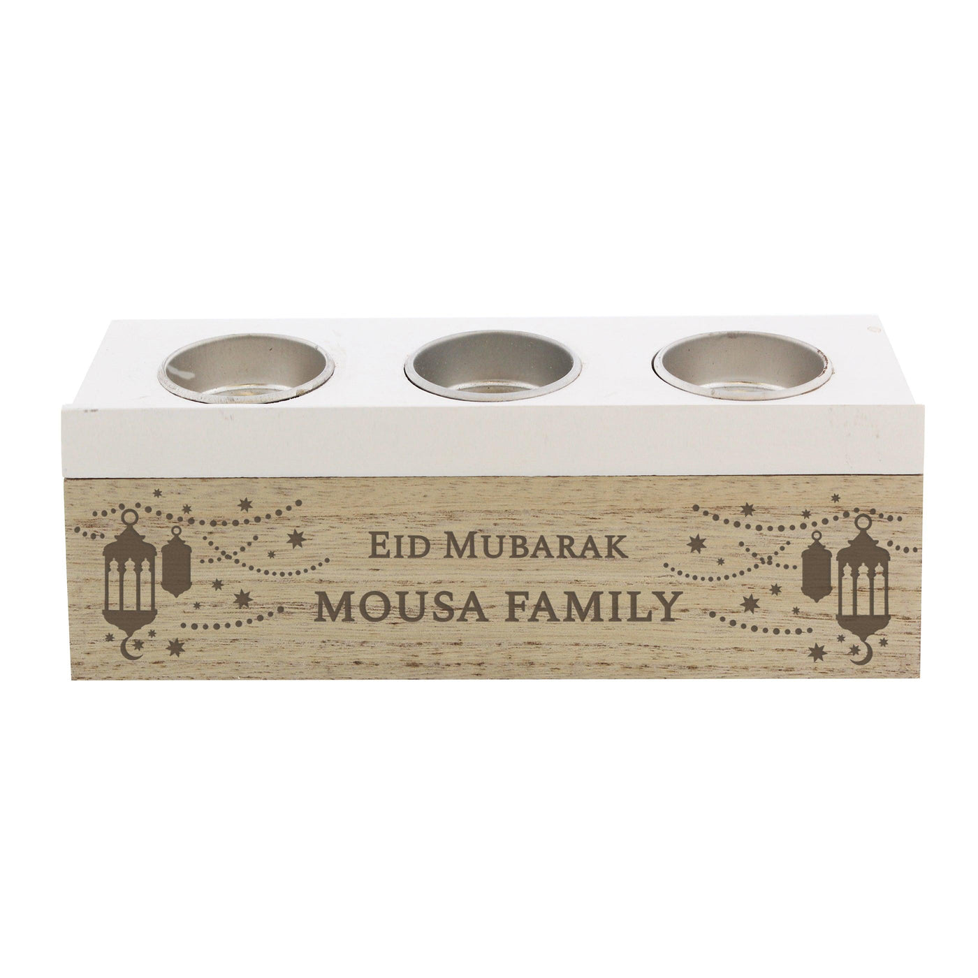 Personalised Eid Triple Tea Light Box - Shop Personalised Gifts