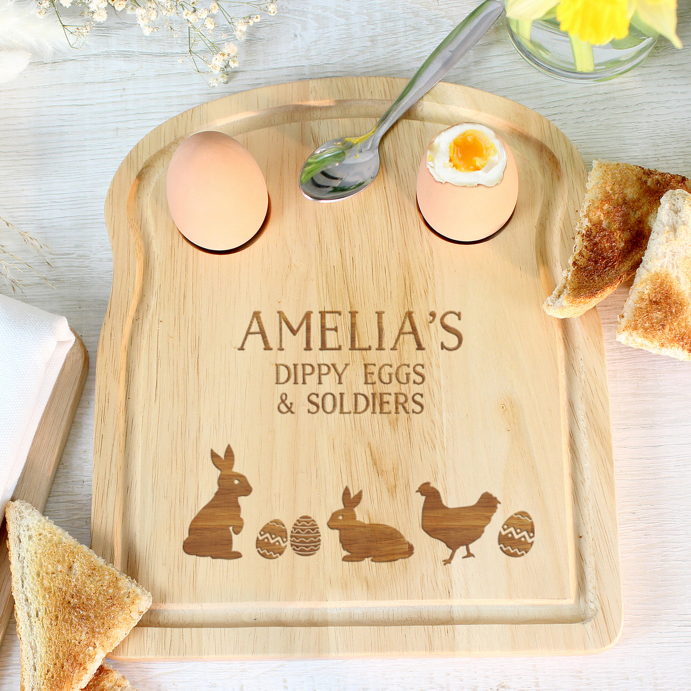 Personalised Spring Egg & Toast Board