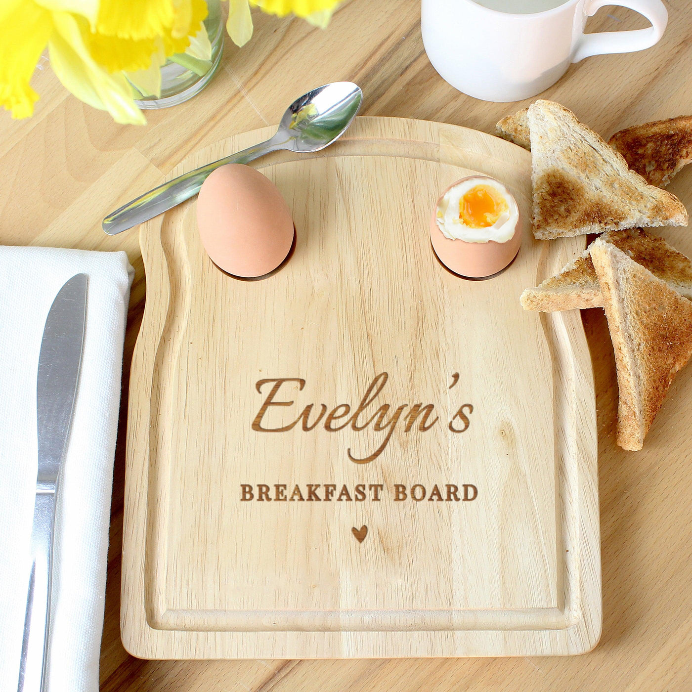 Personalised Heart Egg & Toast Board - Shop Personalised Gifts