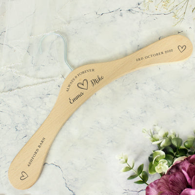 Personalised Always & Forever Wooden Hanger