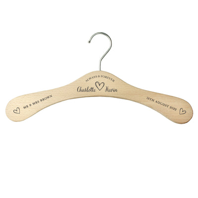 Personalised Always & Forever Wooden Hanger