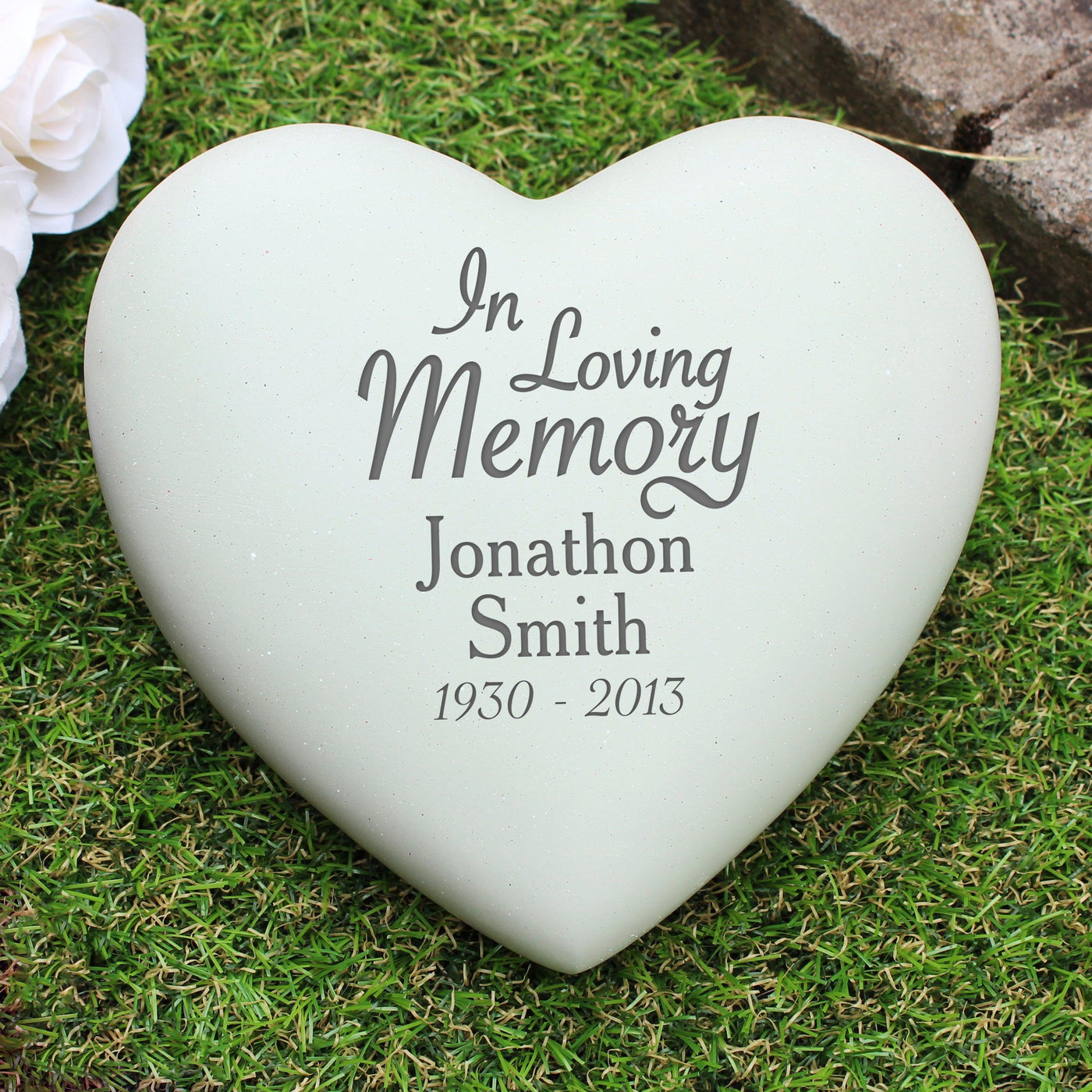Personalised In Loving Memory Heart Resin Memorial Ornament - Shop Personalised Gifts