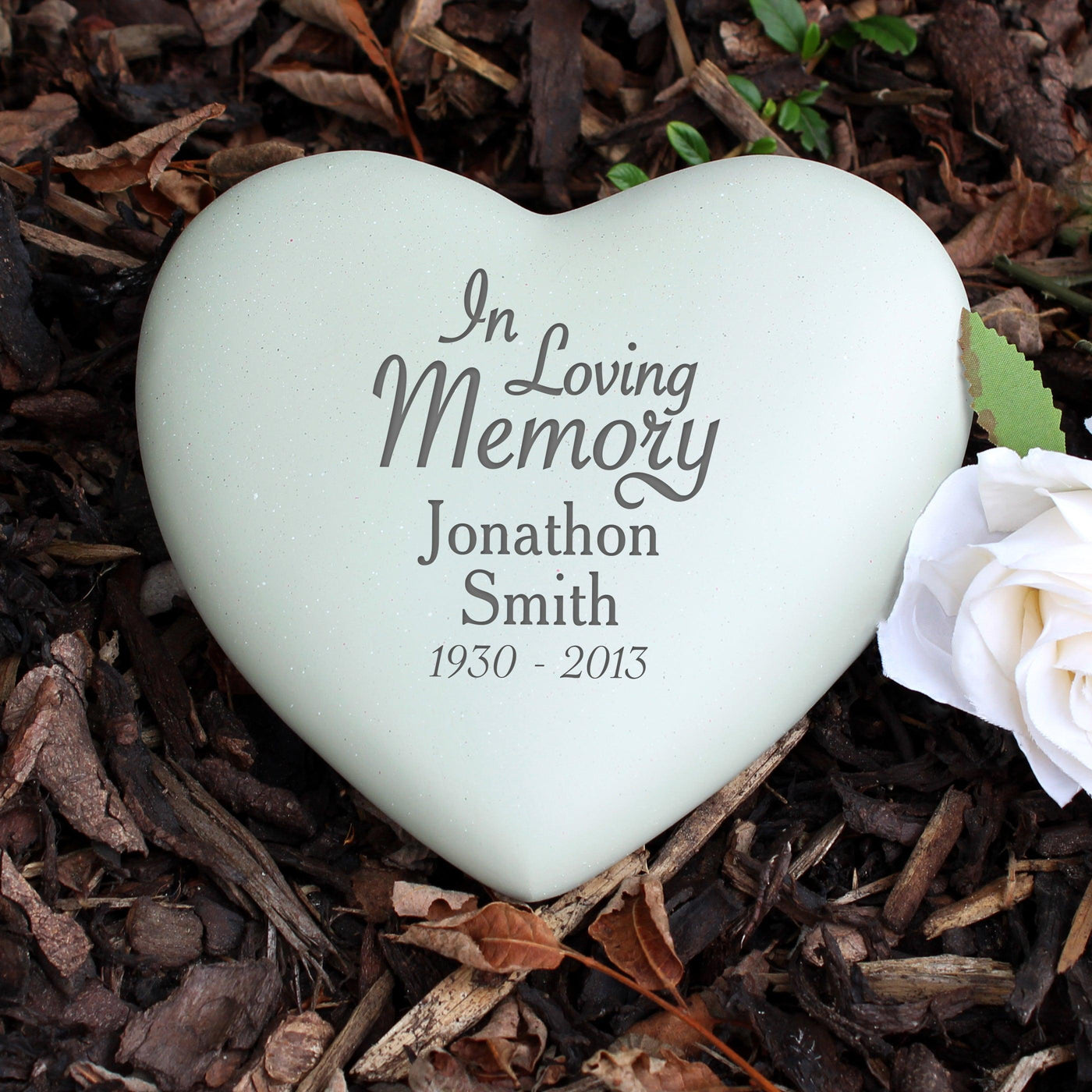 Personalised In Loving Memory Heart Resin Memorial Ornament - Shop Personalised Gifts