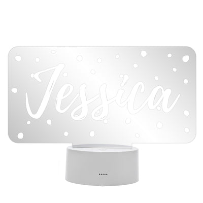 Personalised Polka-dot Name only LED Colour Changing Night Light - Shop Personalised Gifts