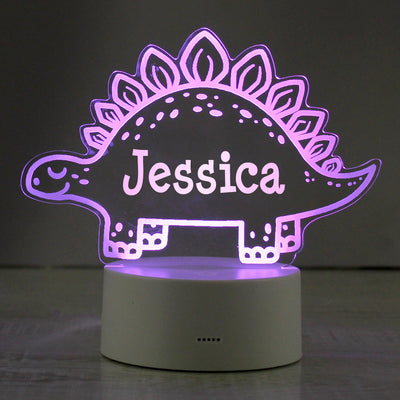 Personalised Dinosaur LED Colour Changing Night Light - Shop Personalised Gifts