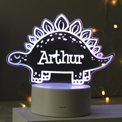 Personalised Dinosaur LED Colour Changing Night Light - Shop Personalised Gifts