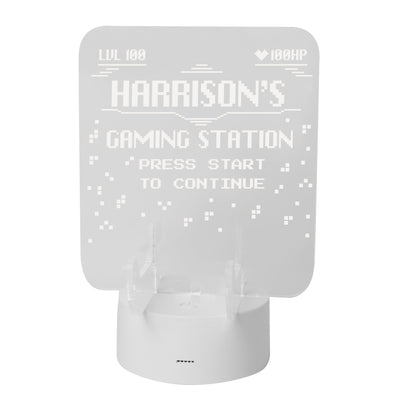 Personalised Gaming Controller Holder LED Colour Changing Night Light
