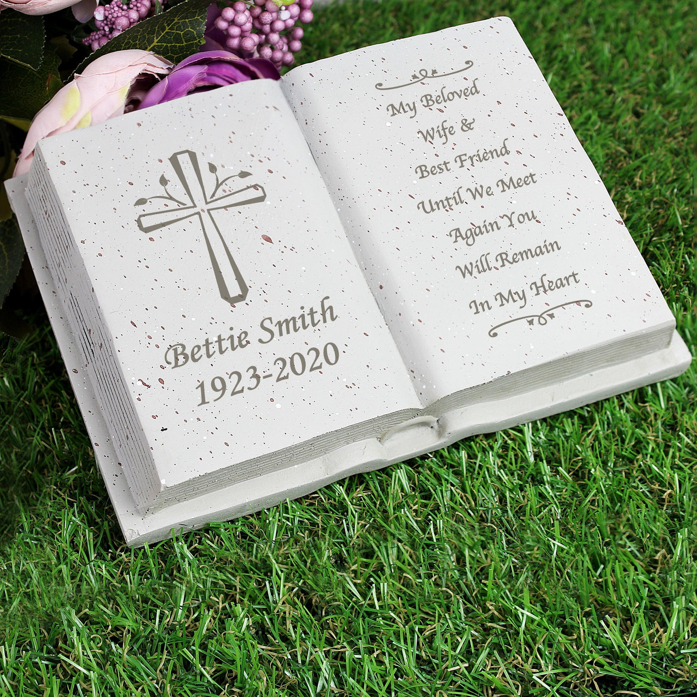 Personalised Cross Resin Memorial Book - Shop Personalised Gifts