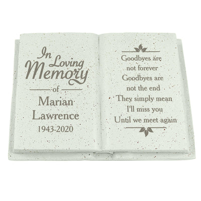 Personalised In Loving Memory Resin Memorial Book - Shop Personalised Gifts