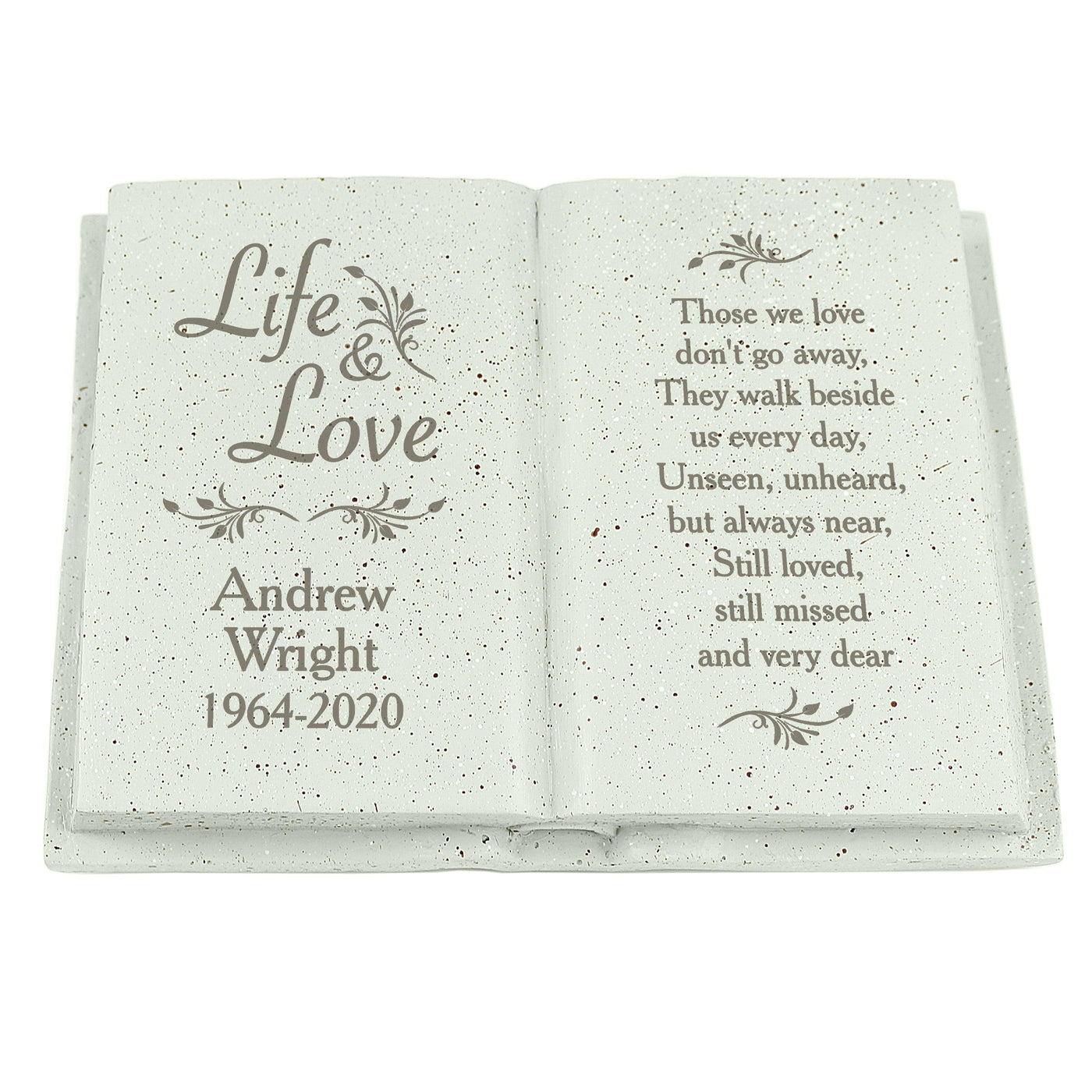 Personalised Life & Love Resin Memorial Book - Shop Personalised Gifts