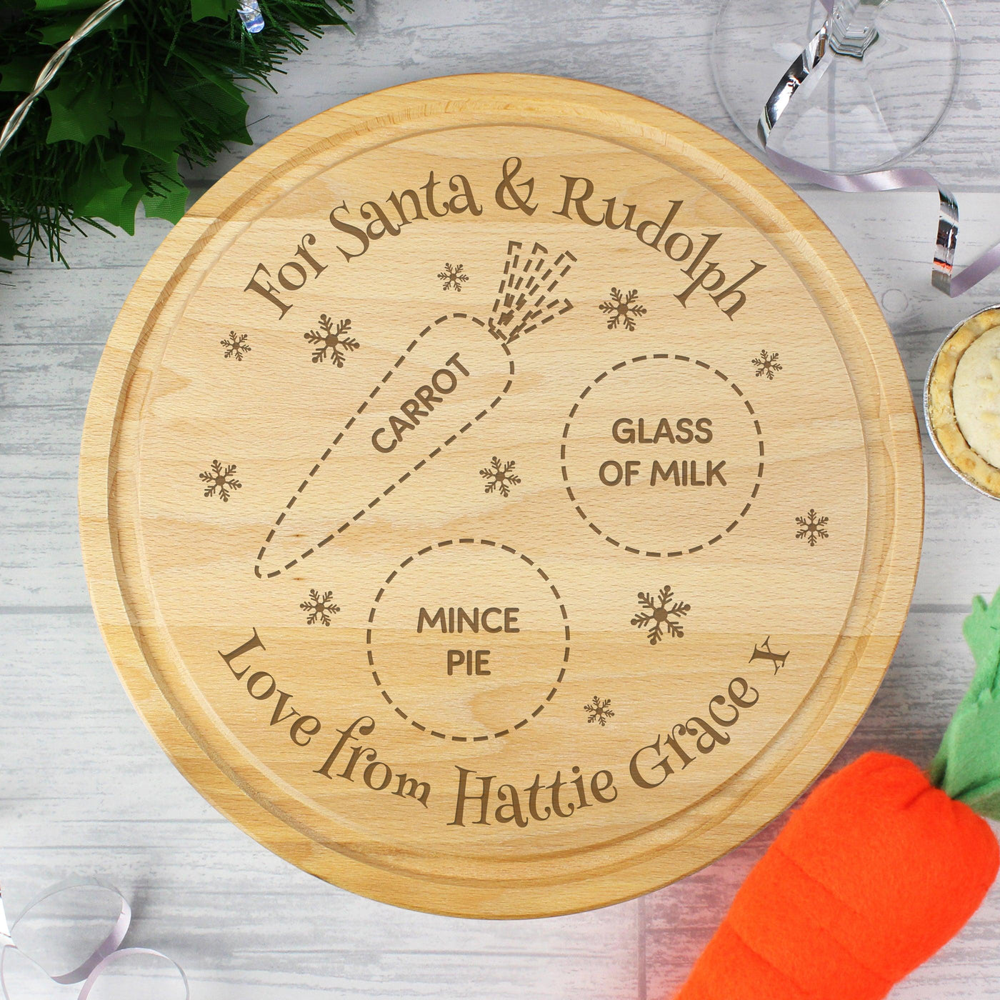 Personalised Christmas Eve Mince Pie Board - Shop Personalised Gifts