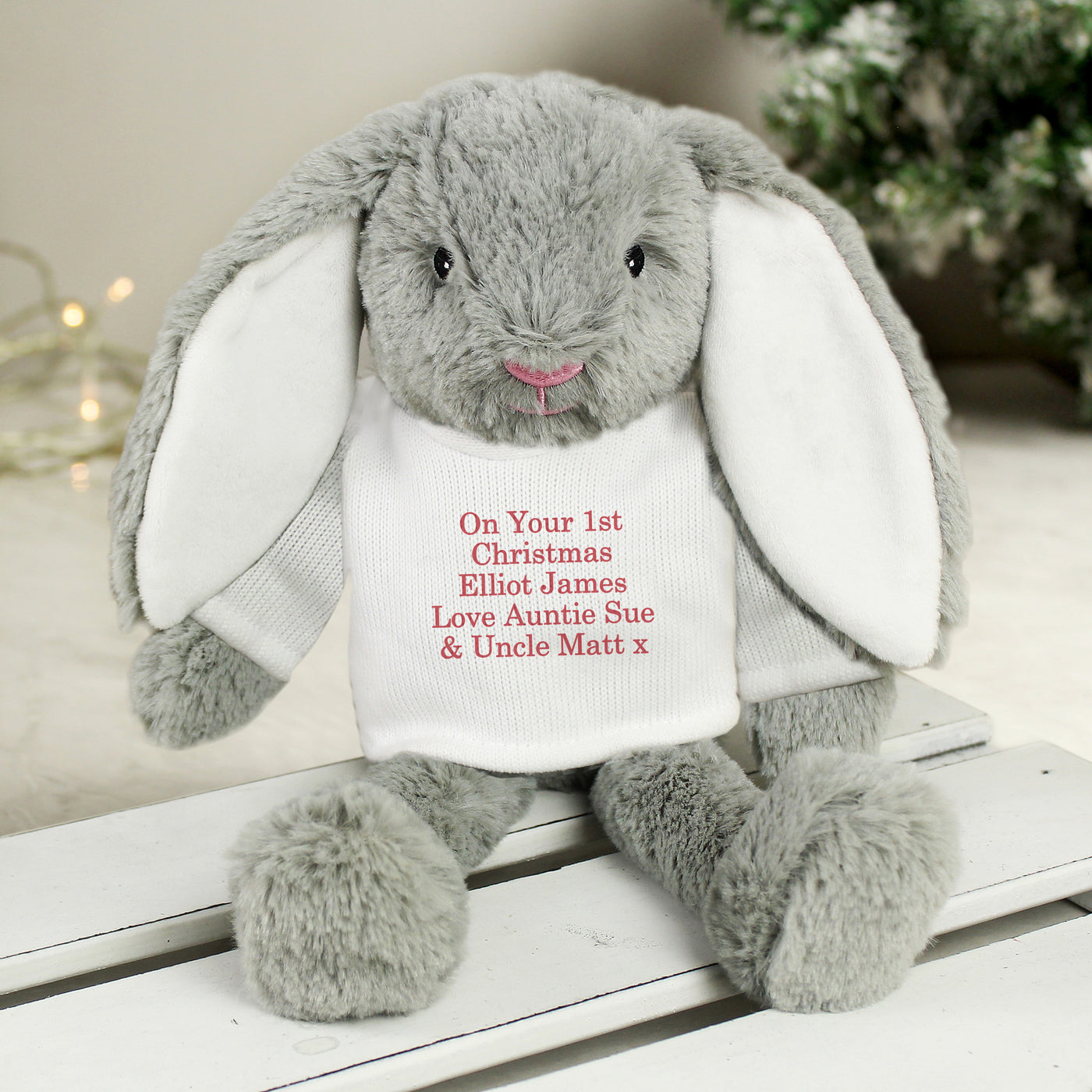 Personalised Christmas Bunny Soft Toy - Shop Personalised Gifts