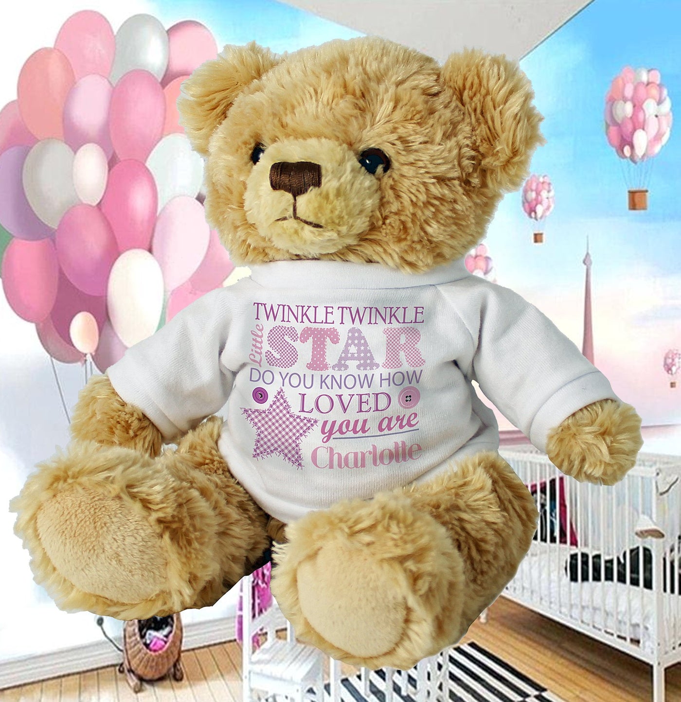 Personalised Twinkle Girls Teddy Bear - Shop Personalised Gifts