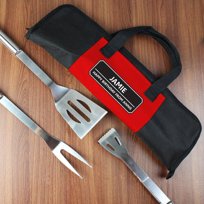 Personalised Classic Stainless Steel BBQ Kit - Shop Personalised Gifts