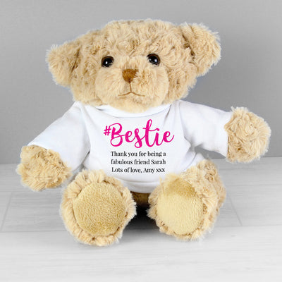 Personalised #Bestie Teddy Bear - Shop Personalised Gifts