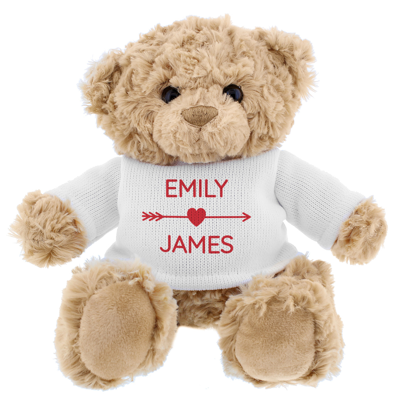 Personalised Couple In Love Teddy Bear in Red Jumper - Shop Personalised Gifts
