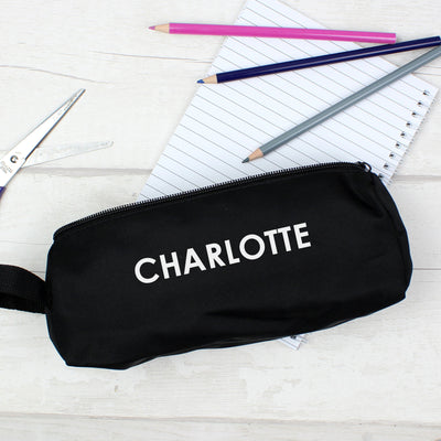Personalised Black Pencil Case - Shop Personalised Gifts