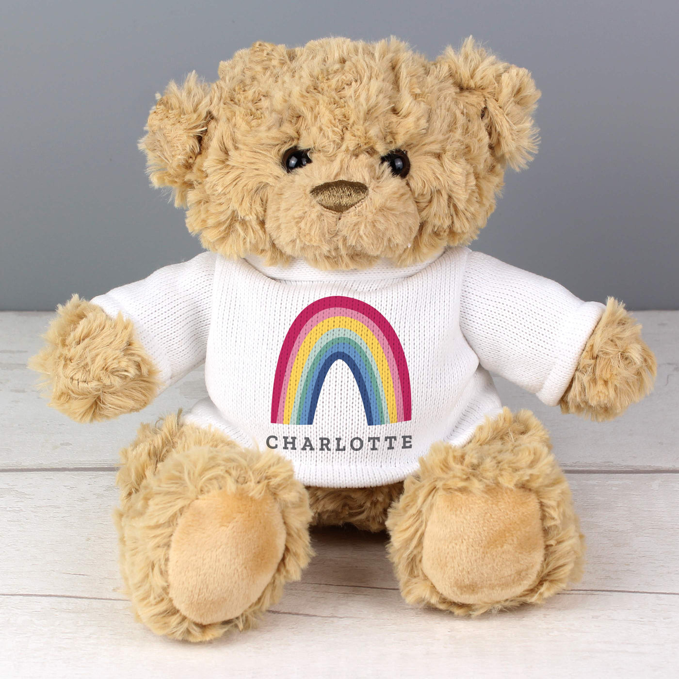 Personalised Rainbow Teddy Bear - Shop Personalised Gifts