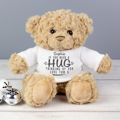 Personalised If You Need A Hug Teddy Bear - Shop Personalised Gifts