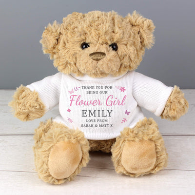 Personalised Girls Free Text Teddy Bear - Shop Personalised Gifts