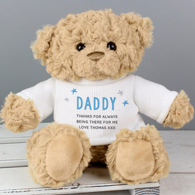 Personalised Blue Name & Message Teddy Bear - Shop Personalised Gifts