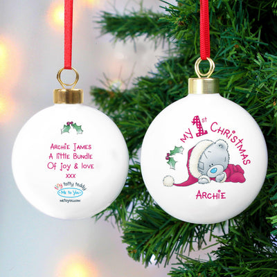 Personalised Me To You My 1st Christmas Bauble - Shop Personalised Gifts