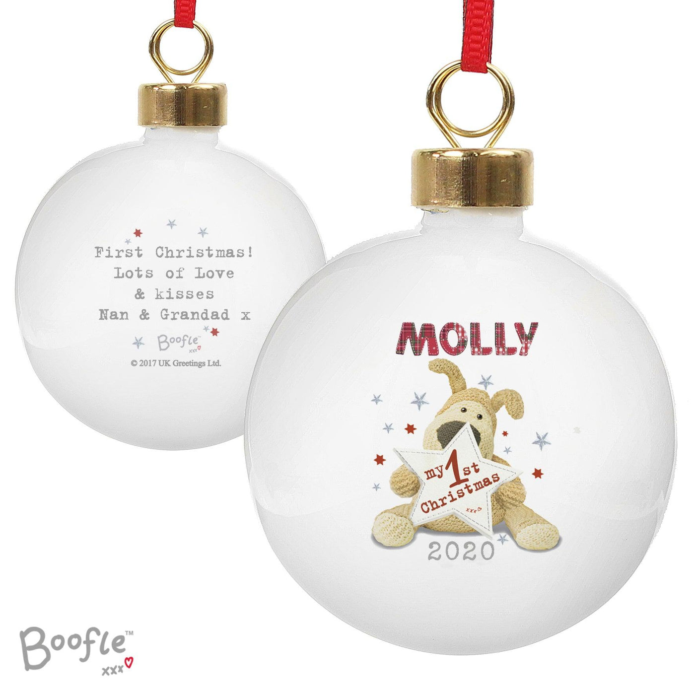 Personalised Boofle My 1st Christmas Bauble - Shop Personalised Gifts