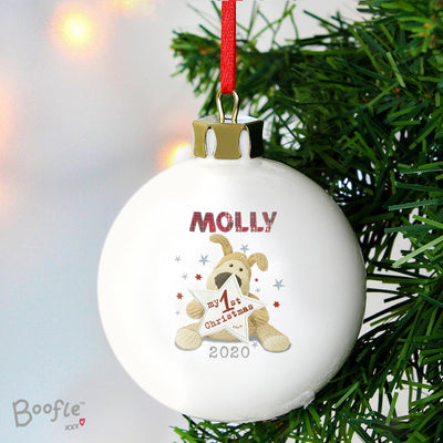 Personalised Boofle My 1st Christmas Bauble - Shop Personalised Gifts
