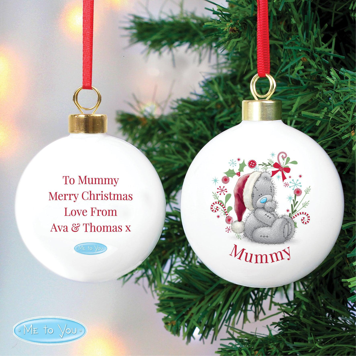 Personalised Me To You Christmas Bauble - Shop Personalised Gifts