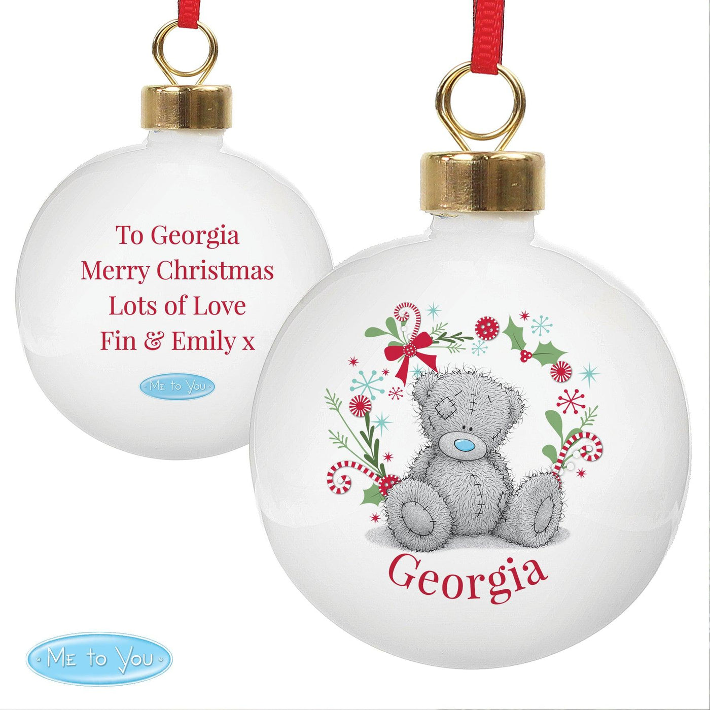 Personalised Me To You 'For Nan, Grandma, Mum' Christmas Bauble - Shop Personalised Gifts