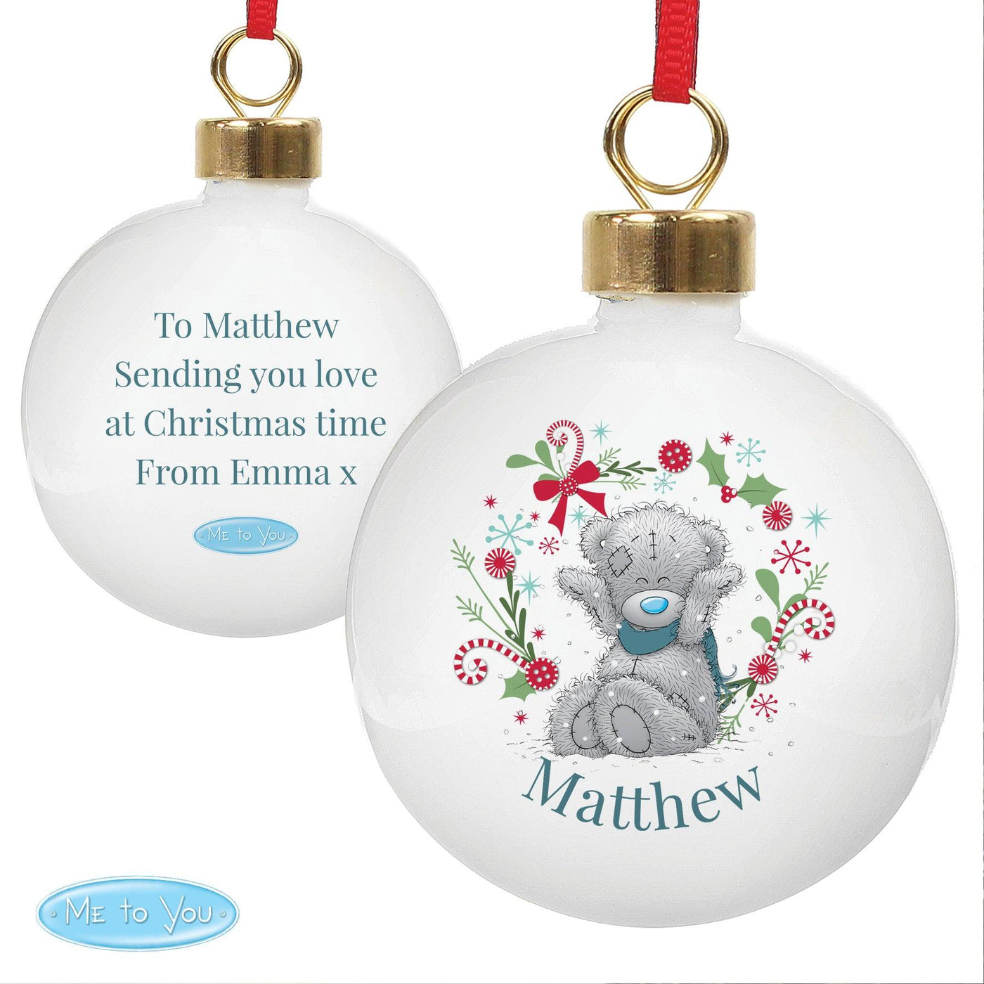 Personalised Me To You 'For Grandad, Dad' Christmas Bauble - Shop Personalised Gifts