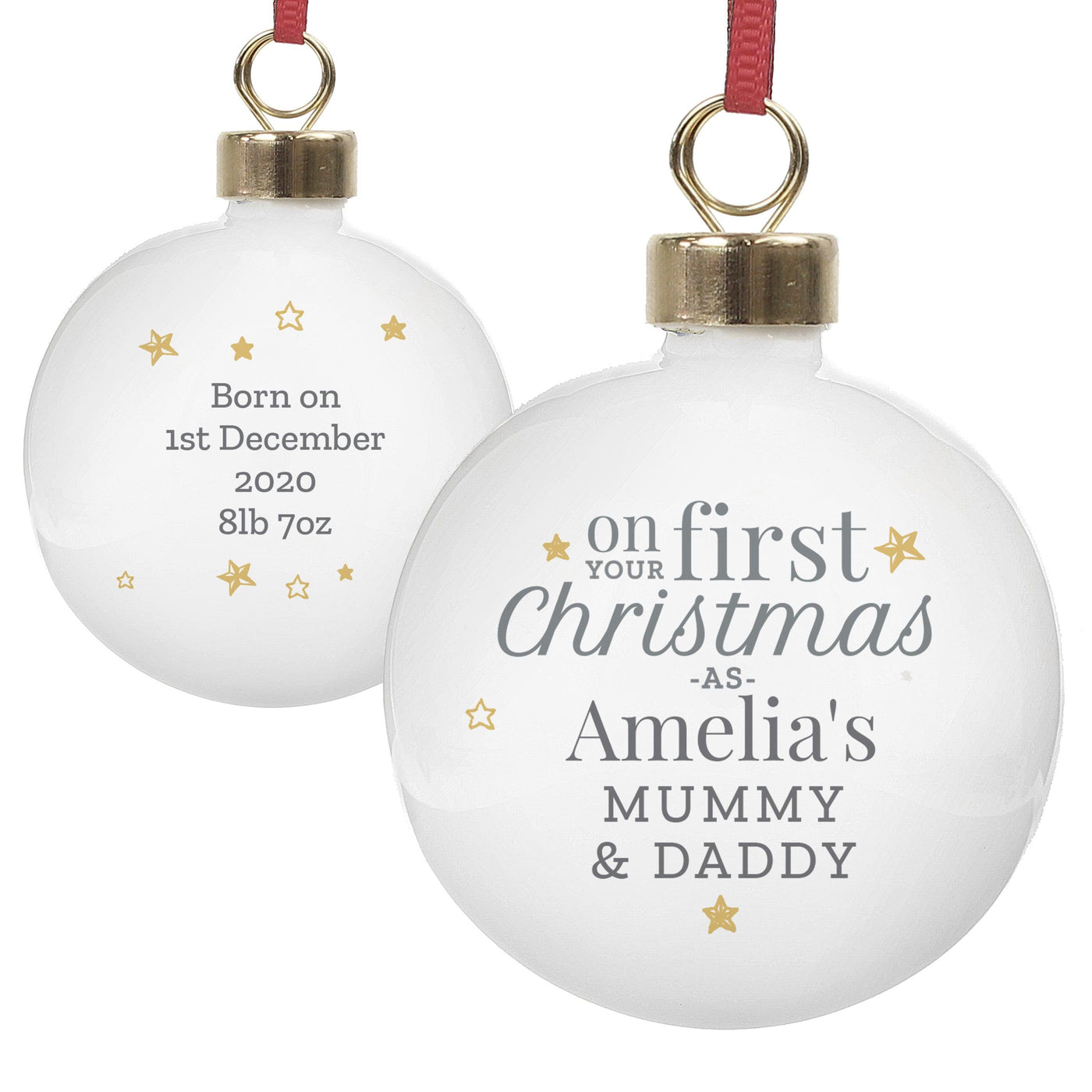 Personalised 'First Christmas as' Bauble - Shop Personalised Gifts