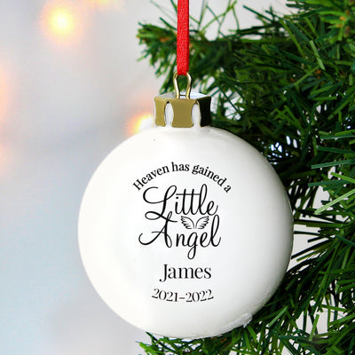 Personalised Little Angel Memorial Bauble - Shop Personalised Gifts
